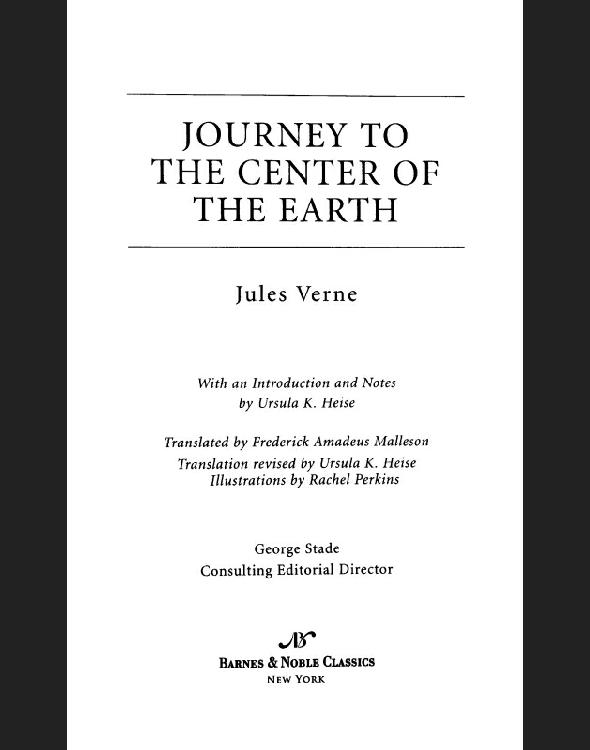 Journey To The Center Of The Earth Verne Jules