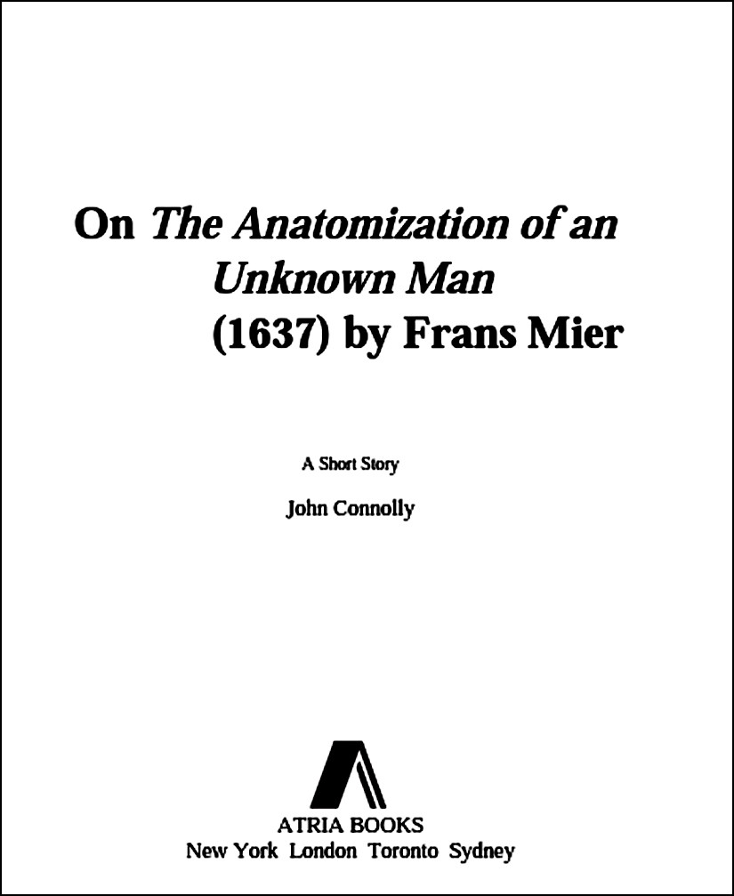 On The Anatomization Of An Unknown Man 1637 By Frans Mier Connolly John