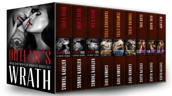 Outlaws Wrath An Mc Brotherhood Romance Boxed Set Glass Evelyn Faye Carmen Kathryn Thomas