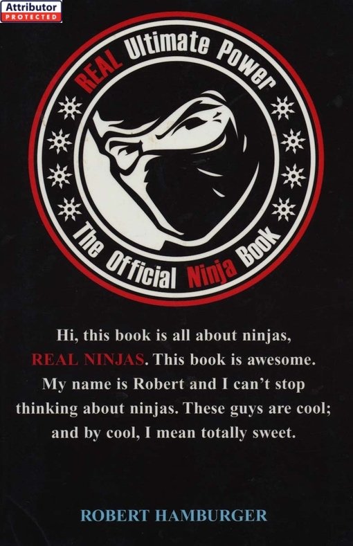 Real Ultimate Power The Official Ninja Book Hamburger Robert