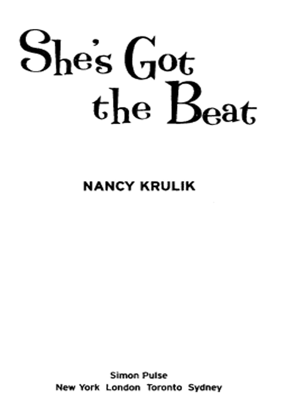 Shes Got The Beat Krulik Nancy