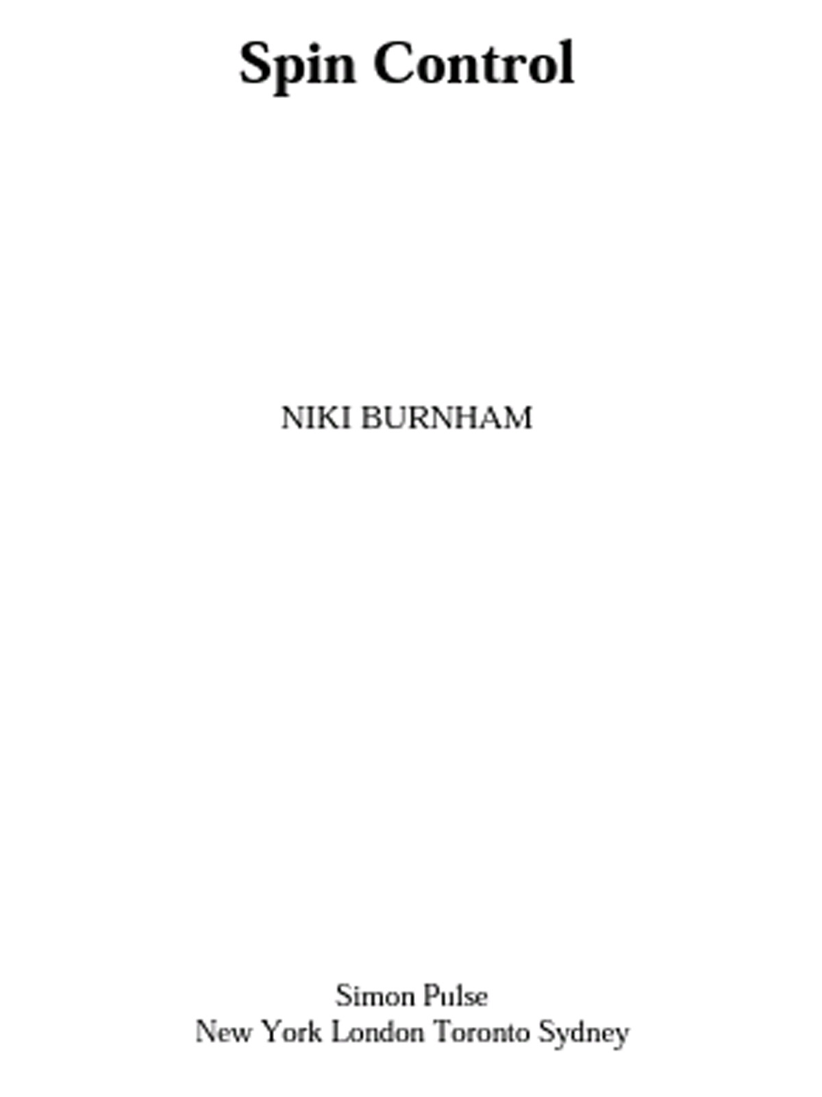 Spin Control Burnham Niki