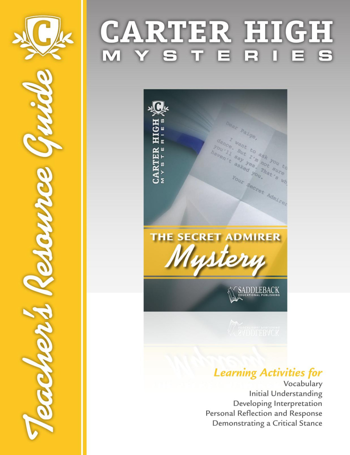 The Secret Admirer Mystery Teachers Resource Guide Saddleback Educational Publishing