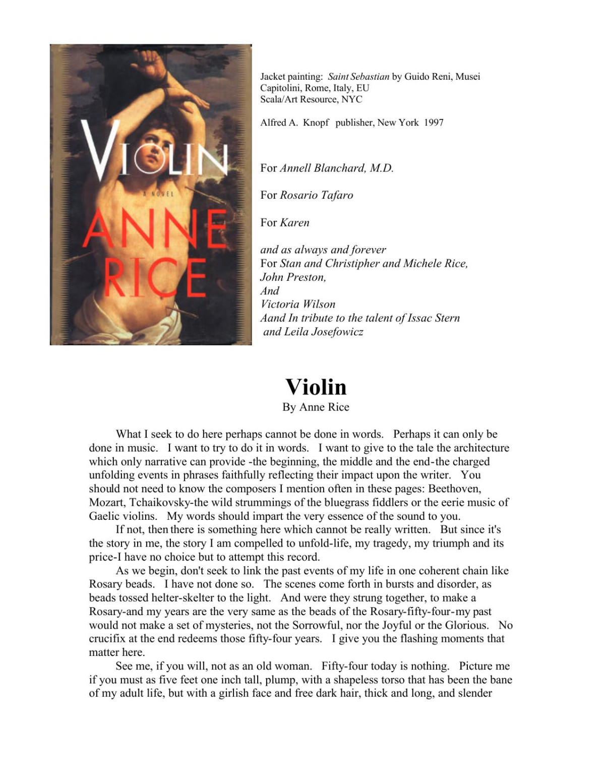 Violin Rice Anne