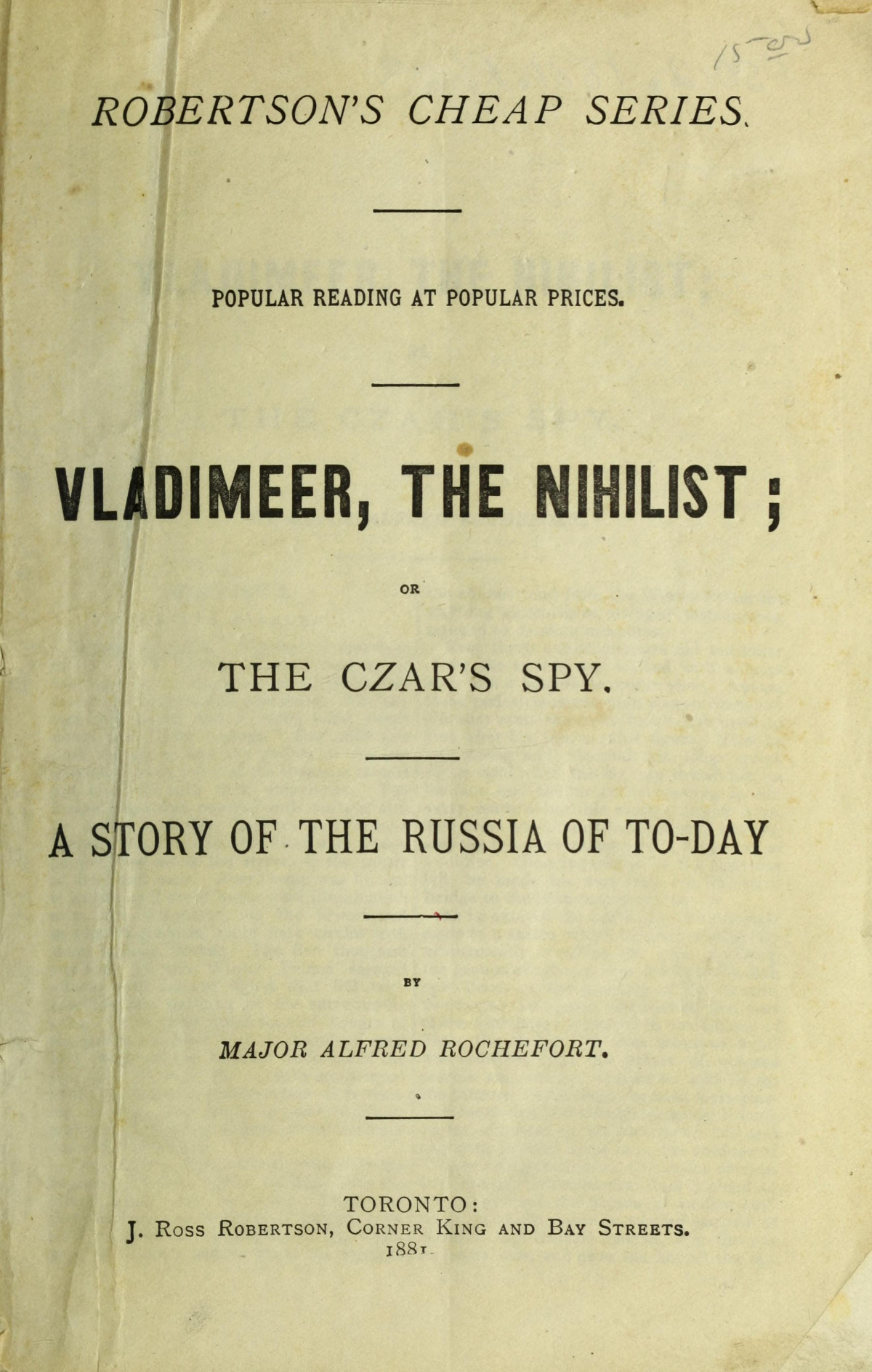 Vladimeer The Nihilist Rochefort A