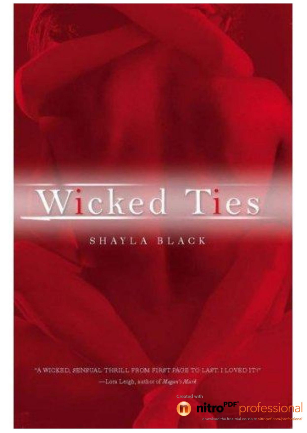 Wicked Ties Black Shayla