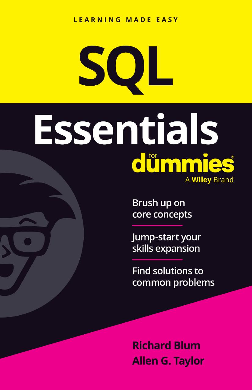 Sql Essentials For Dummies Richard Blum Allen G Taylor