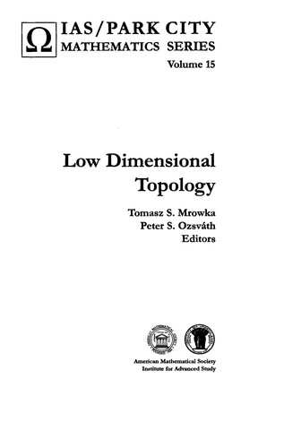 Iaspark City Mathematics Series Low Dimensional Topology 2009th Edition Tomasz S Mrowka