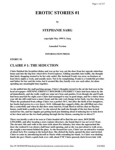 Erotic Stories Sarg Stephanie