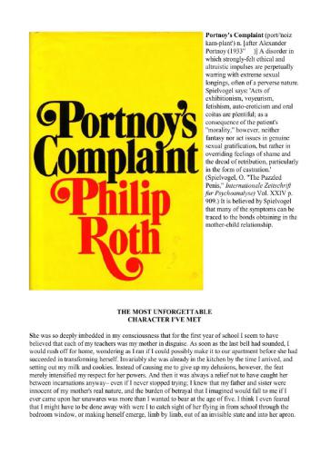 Portnoys Complaint Philip Roth