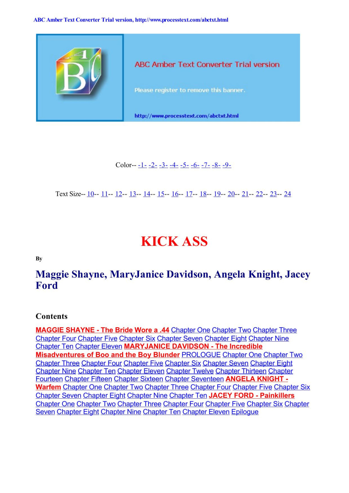 Kick Ass Davidson Maryjanice Ford Jacey Knight Angela Shayne Maggie