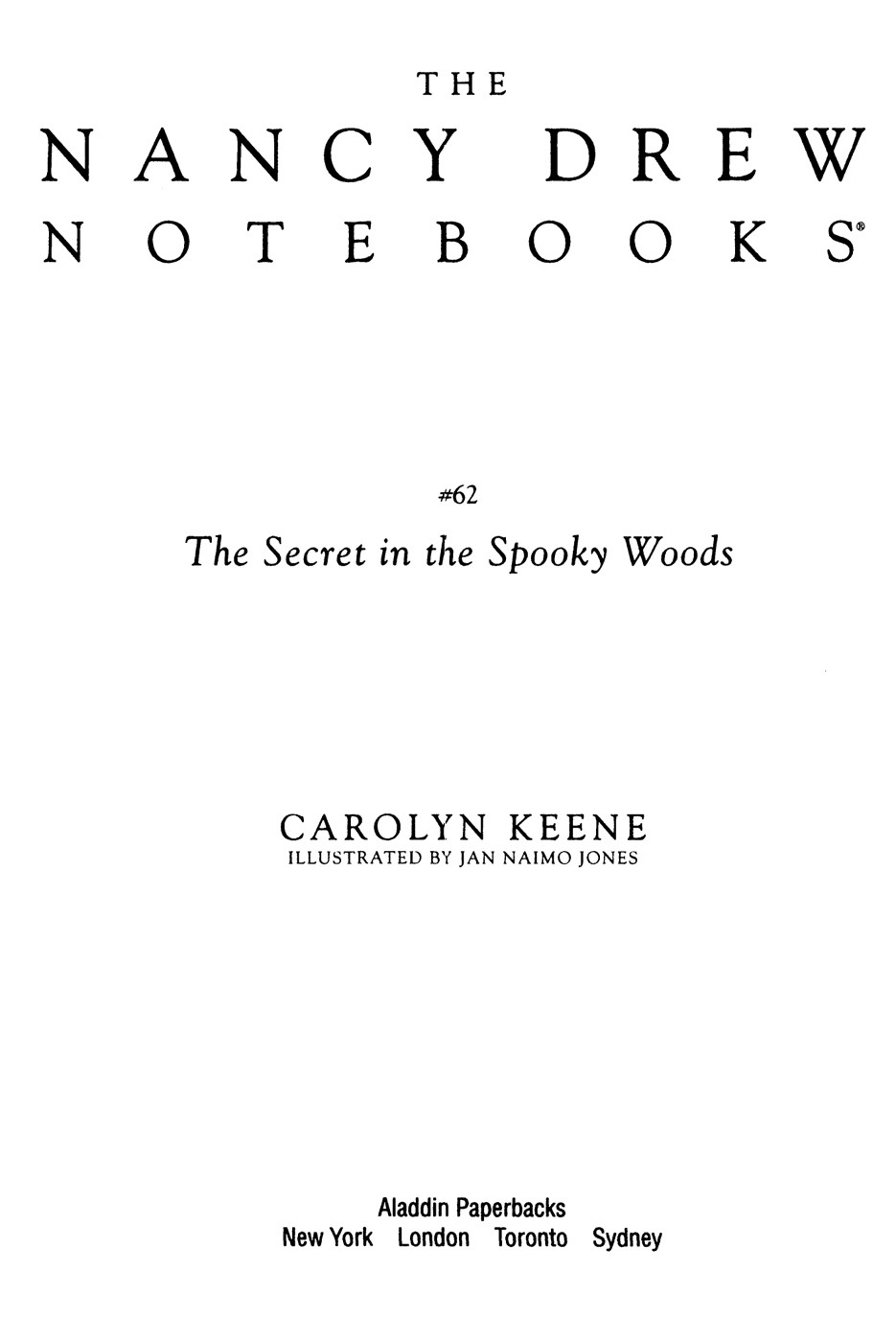 The Secret In The Spooky Woods Carolyn Keene