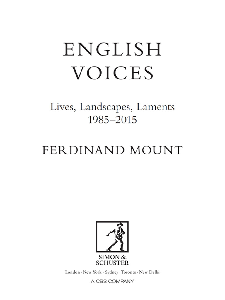 English Voices Lives Landscapes Laments 19852015 Mount Ferdinand