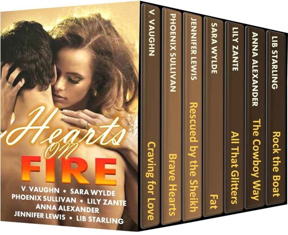 Hearts On Fire Romance Multiauthor Box Set Anthology Vaughn Violet Sullivan Phoenix Lewis Jennifer Zante Lily