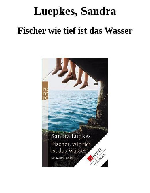 Fischer Wie Tief Ist Das Wasser Ein Ksten Krimi Lpkes