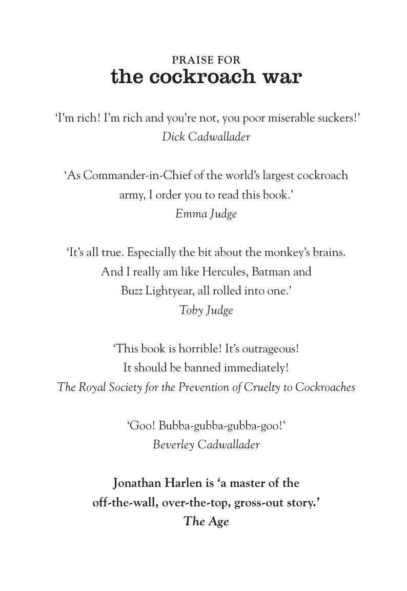The Cockroach War Harlen Jonathan