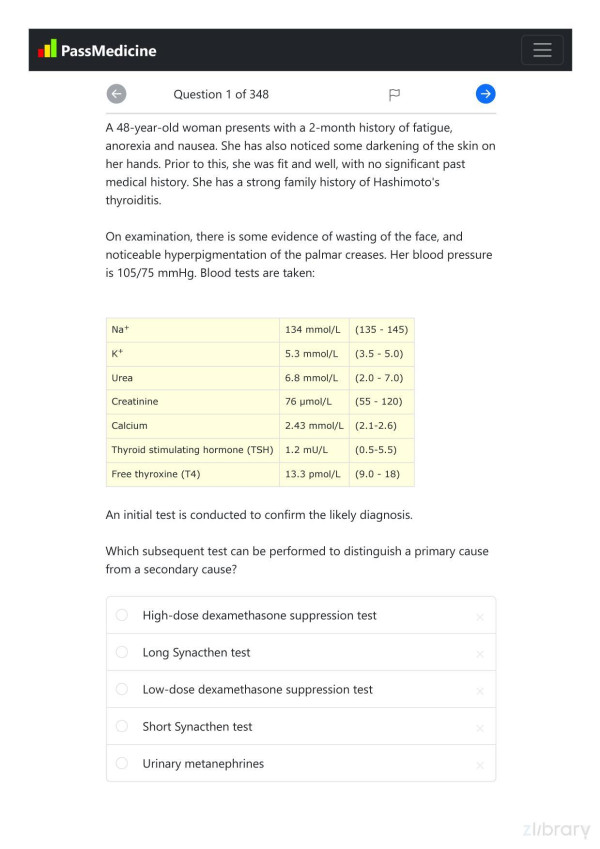 Passmedicine Mrcp Ii Endocrinology Mcqs No Cover Passmedicine