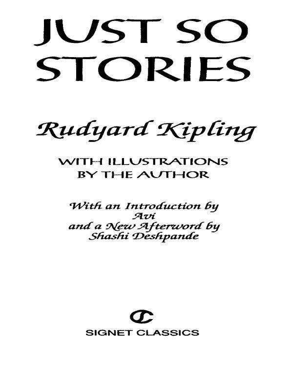 Just So Stories Kipling Rudyard