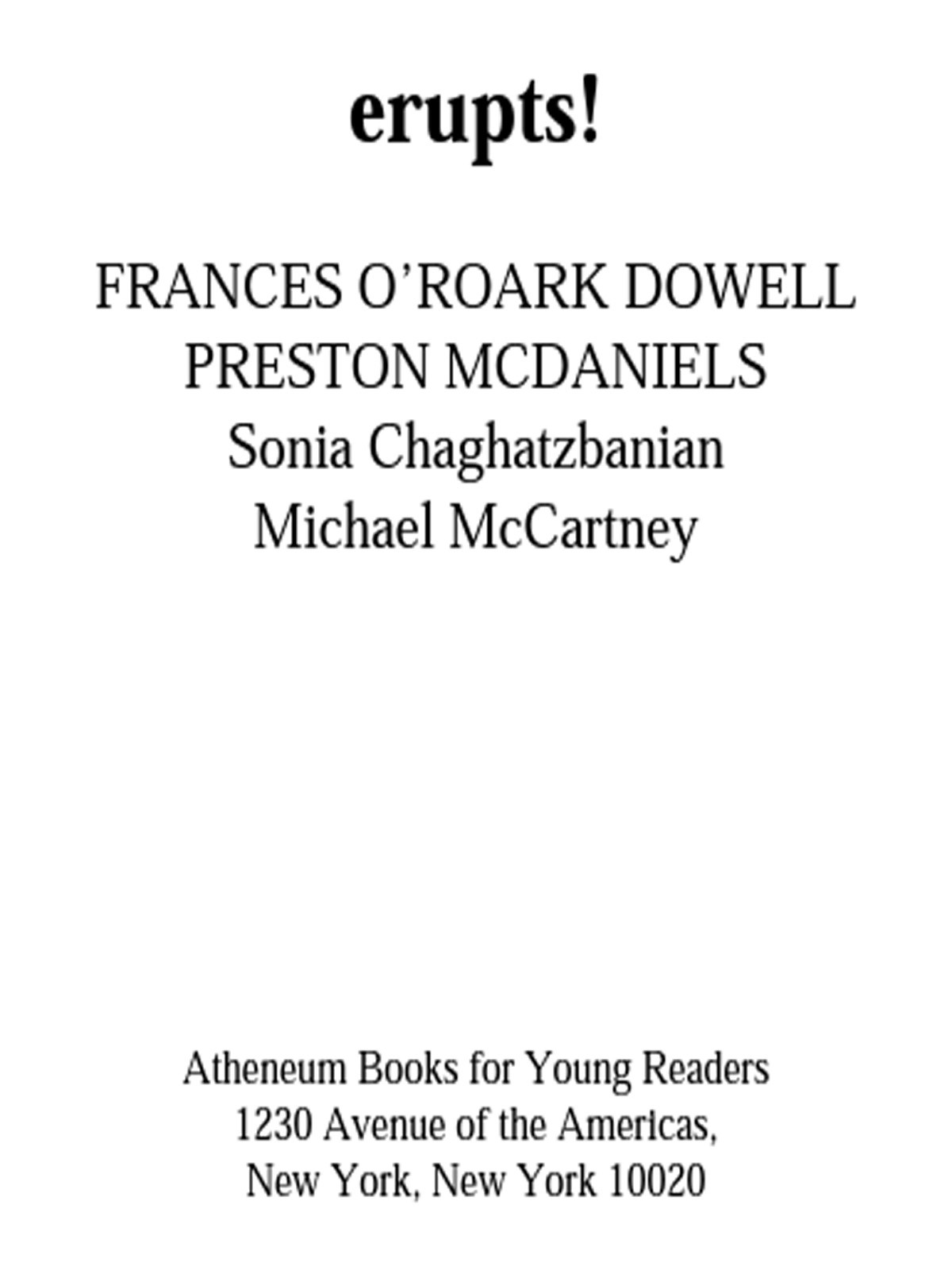 Phineas L Macguire Erupts Dowell Frances Oroark