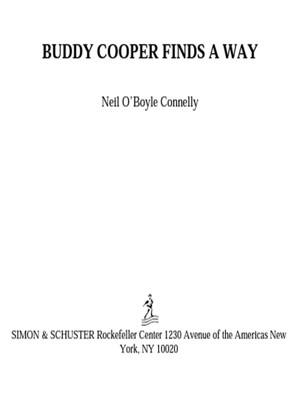 Buddy Cooper Finds A Way Connelly Neil Oboyle