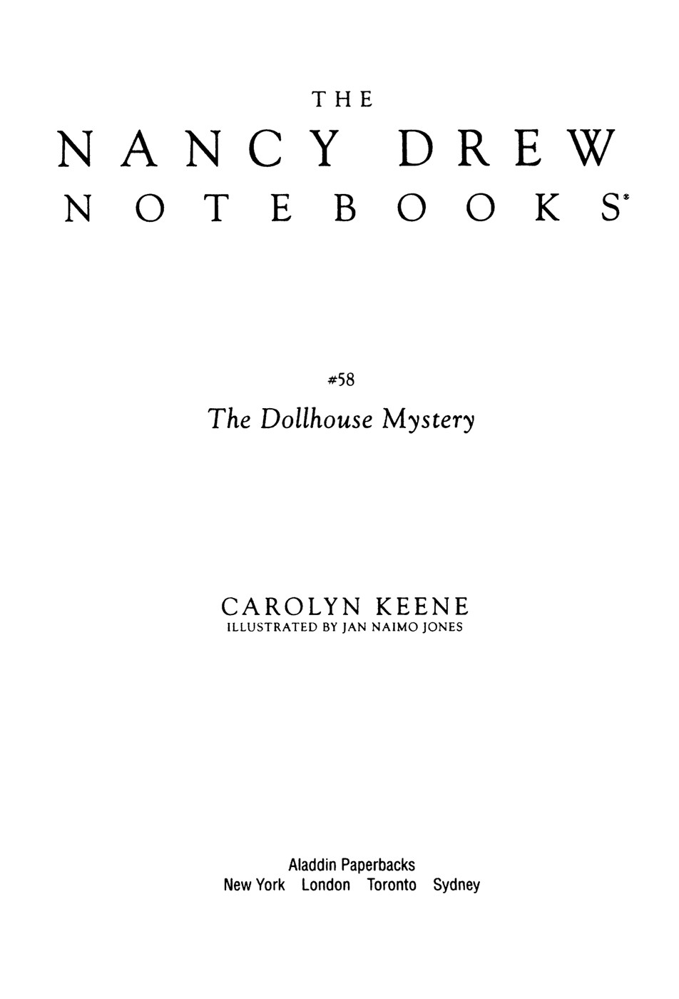 The Dollhouse Mystery Keene Carolyn