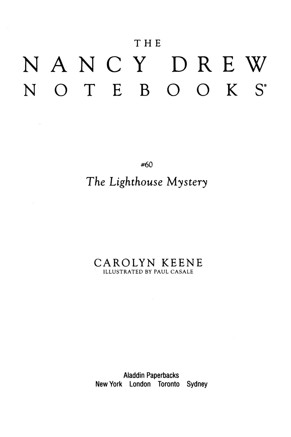 The Lighthouse Mystery Keene Carolyn