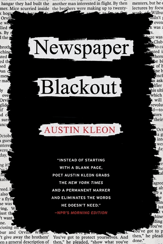 Newspaper Blackout Poetry Kleon Austin