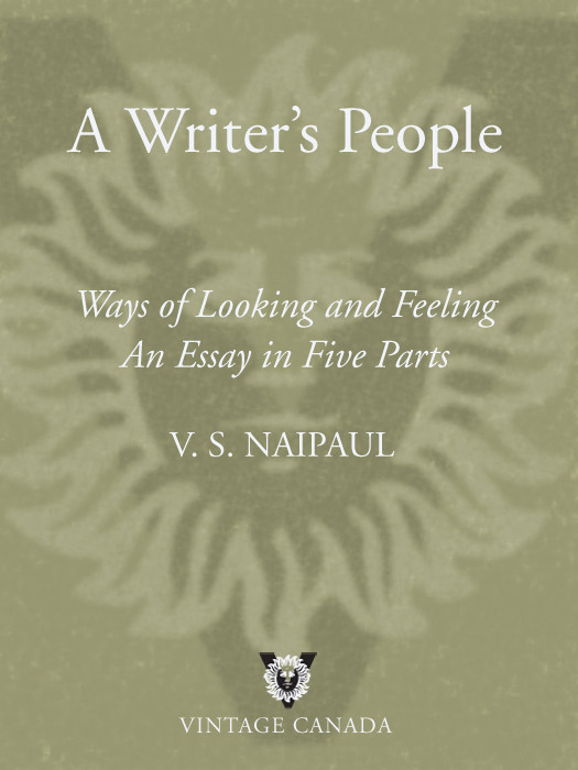 A Writers People Naipaul V S