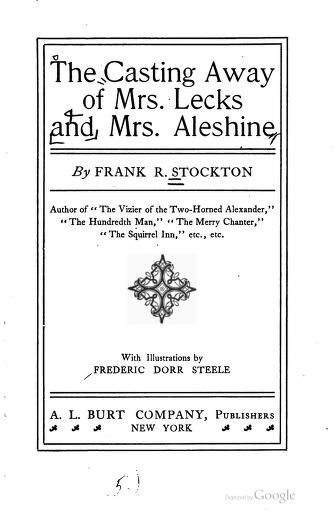The Casting Away Of Mrs Lecks And Mrs Aleshine Stockton Frank Richard