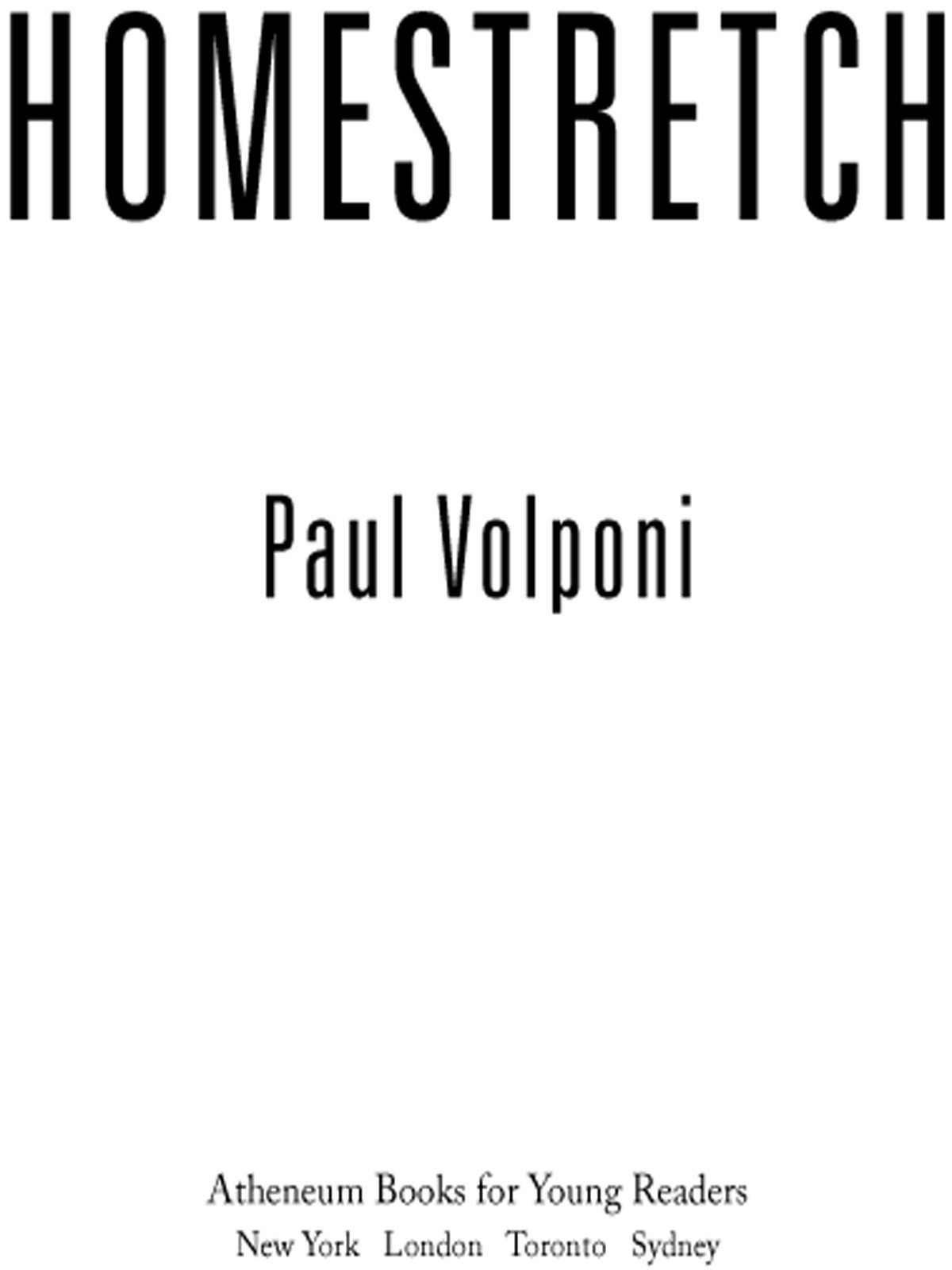 Homestretch Volponi Paul