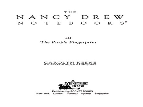 The Purple Fingerprint Keene Carolyn