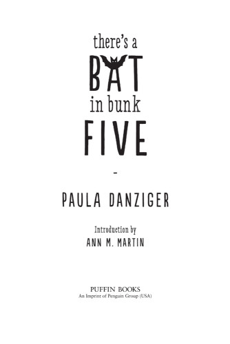 Theres A Bat In Bunk Five Danziger Paula