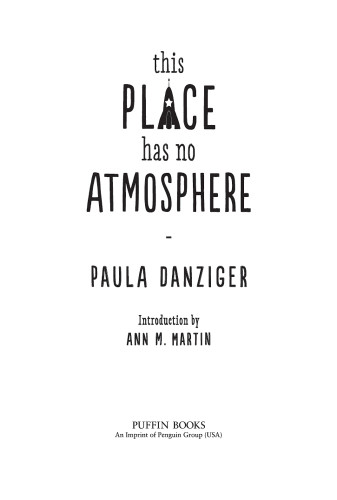 This Place Has No Atmosphere Danziger Paula