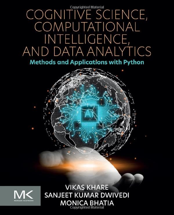 Cognitive Science Computational Intelligence And Data Analytics 1st Edition Vikas Khare