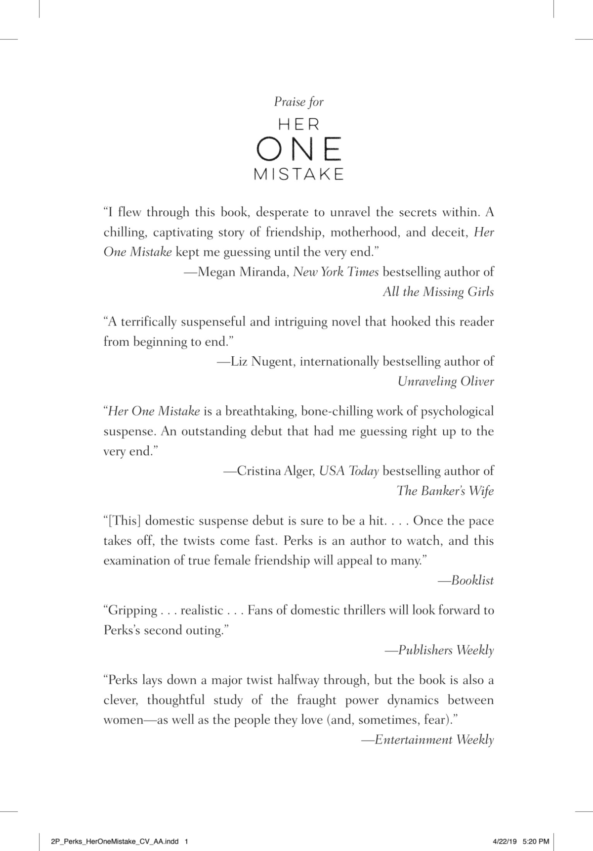 Her One Mistake Perks Heidi