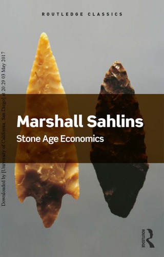 Stone Age Economics 1st Edition Marshall Sahlins