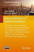 Advanced Research On Shallow Foundations Proceedings Of The 2nd Geomeast International Congress And Exhibition On Sustainable Civil Infrastructures Egypt 2018 Braja Das