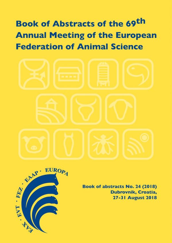 Book Of Abstracts Of The 69th Annual Meeting Of The European Federation Of Animal Science Eaap Scientific Committee