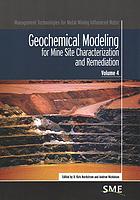 Geochemical Modeling For Mine Site Characterization And Remediation Nicholson