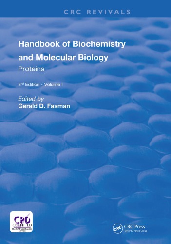 Handbook Of Biochemistry And Molecular Biology Volume 1 Proteins 3rd Edition Gerald D Fasman