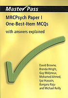 Mrcpsych Paper 1 Onebestitem Mcqs With Answers Explained Browne