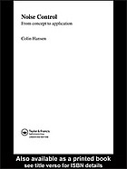 Noise Control From Concept To Application Hansen Colin H