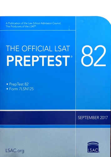 Lsat Preptest 82 Sept 2017 Lsac