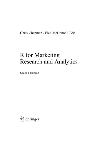 R For Marketing Research And Analytics 2nd Ed Chris Chapman
