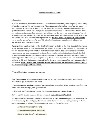 Jarirsoverkillmethod2019acompleteguideofmindcontrollingseductionpdf 7th Freedom Storm And Jarir Ahmed