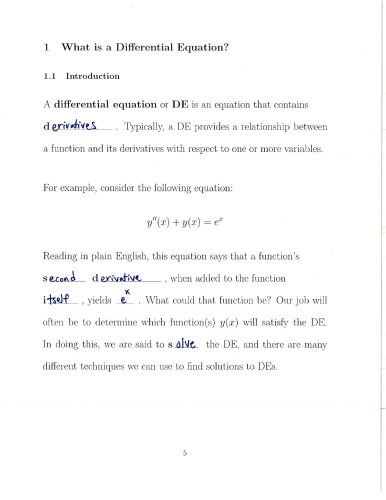 University Of Guelph Math2270 Applied Differential Equations Course Manual Matthew Demers