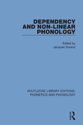 Dependency And Nonlinear Phonology Durand Jacques