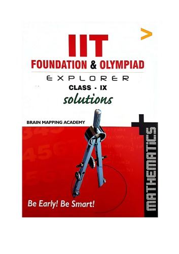 Bma Math Class 9 Solution Standard Ix Iit Jee Foundation And Olympiad Explorer Mathematics Answers Brain Mapping Academy Hyderabad Brain Mapping Academy Hyderabad Teachers
