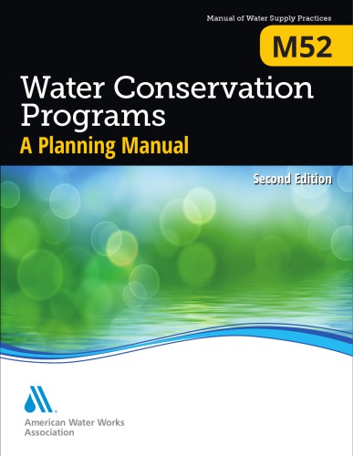 Water Conservation Programs A Planning Mannual Second Edition Maddaus