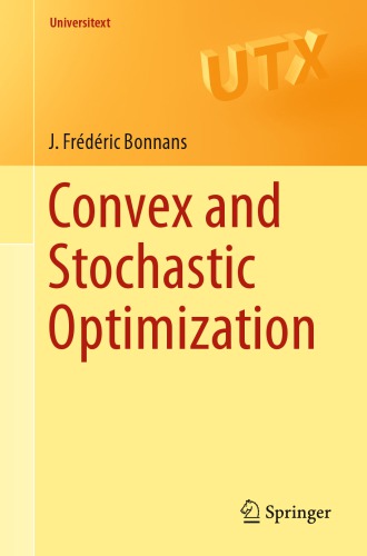 Convex And Stochastic Optimization Jf Bonnans